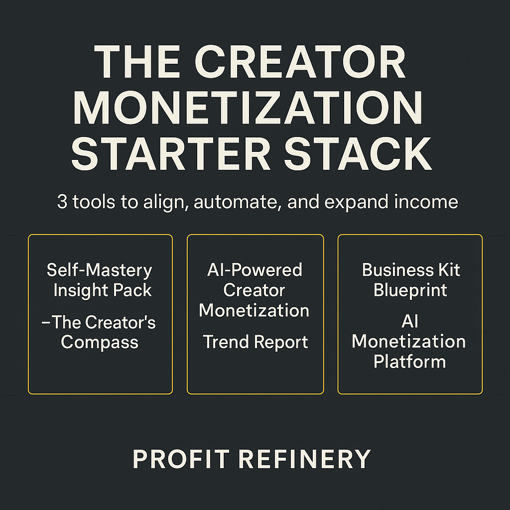 The Creator Monetization Starter Stack